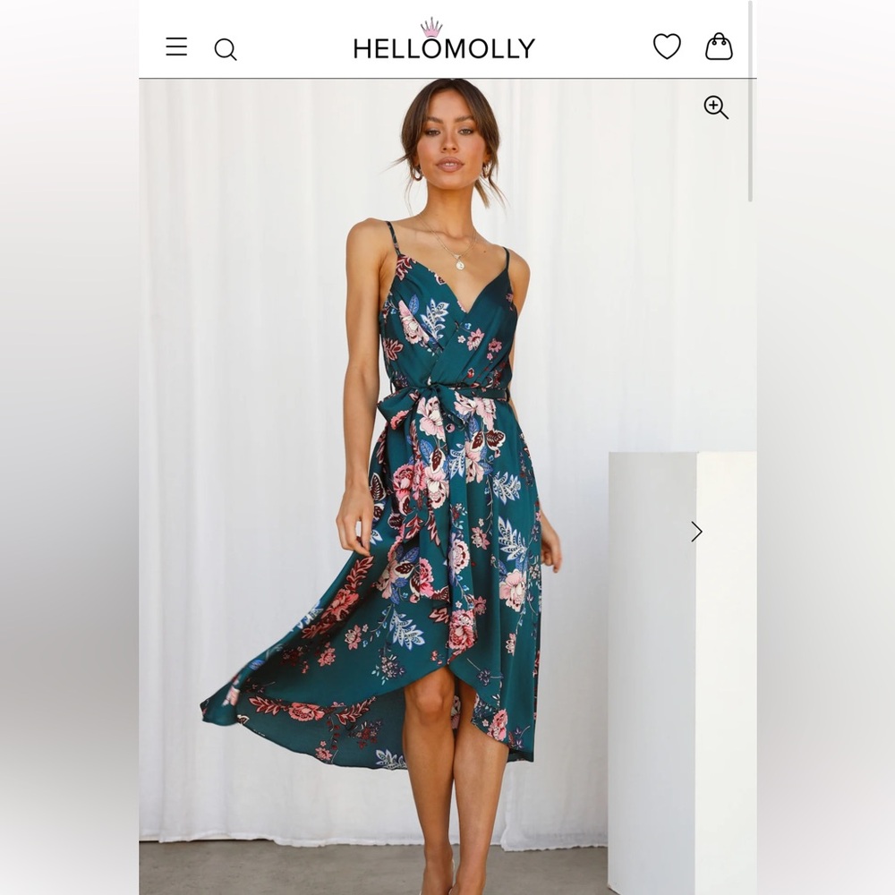 Hello Molly Falling in Style Floral High Low Dress‎